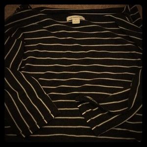 Blue and white striped long sleeve